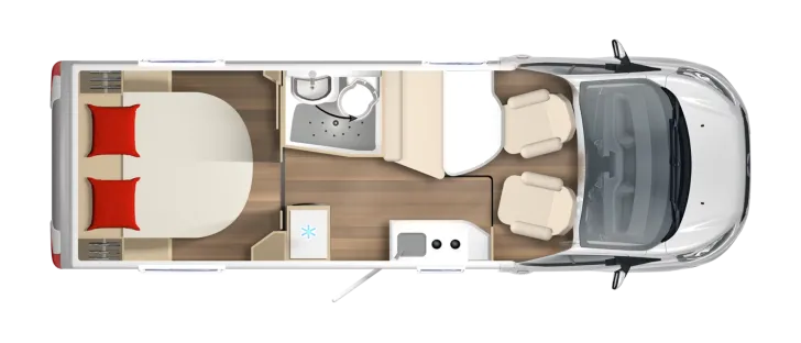 Grundriss Tag Bürstner Lineo T 700 AUTOMATIK