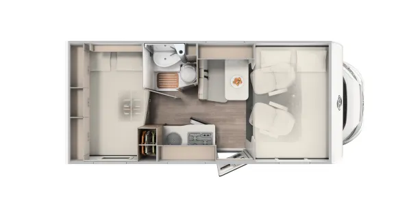 Tagesgrundriss Carado A 132 PRO