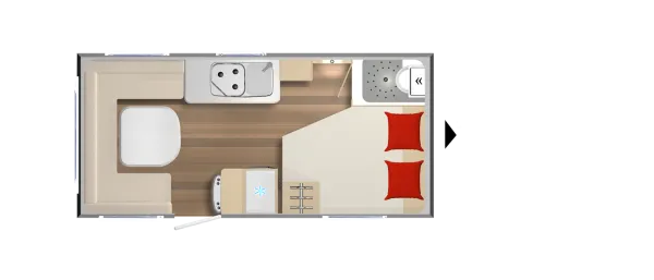 Tagesgrundriss Bürstner Premio 455 TS