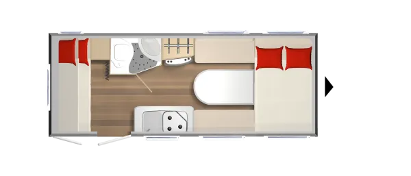 Tagesgrundriss Bürstner Premio Life 490 TK