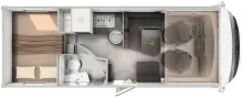 Grundriss Tag Hymer B-Klasse MC I 550 WhiteLine Adaptiver Abstandsassistent