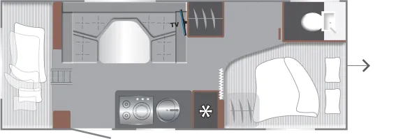 Tagesgrundriss LMC Videro 580 K Tagesgrundriss LMC Videro 580 K