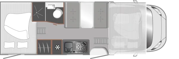 Tagesgrundriss LMC Tourer A 690 G