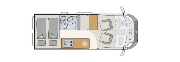 Tagesgrundriss Dethleffs Globetrail 600 DS Tagesgrundriss Dethleffs Globetrail 600 DS