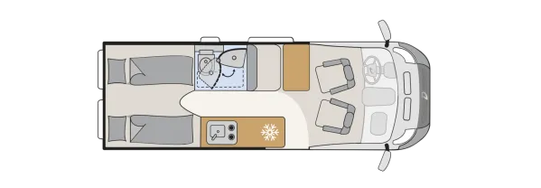 Tagesgrundriss Dethleffs Globetrail 640 ES