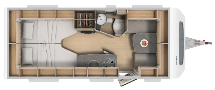 Grundriss Tag Hymer Eriba Feeling 442 GOODBYE CARAVAN - Aktion