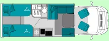 Grundriss Tag Joa Camp Teilintegrierte 75T - 5-Sitze, 3,5t, Vollaustattg