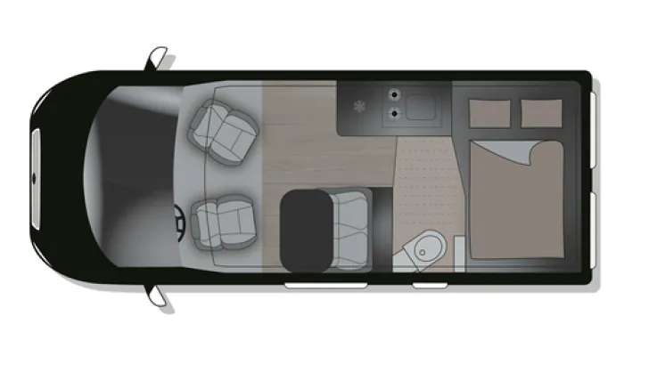 Grundriss Tag Crosscamp Camper Vans CV 540 Fiat
