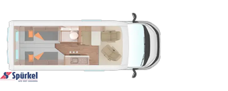 Grundriss Tag Weinsberg CaraBus 600 ME EDITION [FIRE] Aufstelldach*Ersparnis 13.626€