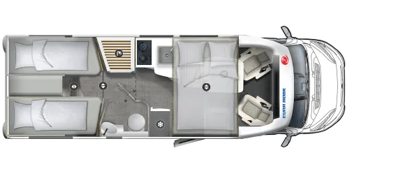 Tagesgrundriss Eura Mobil Profila RS 720 EB