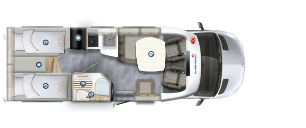 Tagesgrundriss Eura Mobil Profila T 696 EB