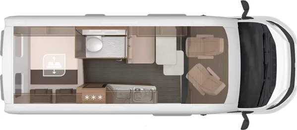 Tagesgrundriss Knaus BoxLife 600 MQ