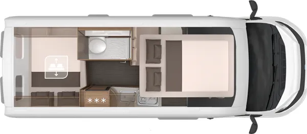 Nachtgrundriss Knaus BoxLife 600 DQ