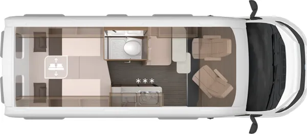 Nachtgrundriss Knaus BoxLife 600 ME