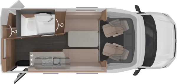 Tagesgrundriss Knaus Tourer CUV 500 LT