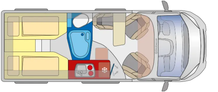 Grundriss Tag Globecar Summit Shine 600 LR