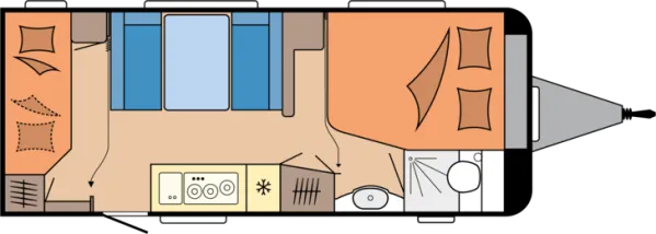 Tagesgrundriss Hobby De Luxe 560 KMFe Tagesgrundriss Hobby De Luxe 560 KMFe