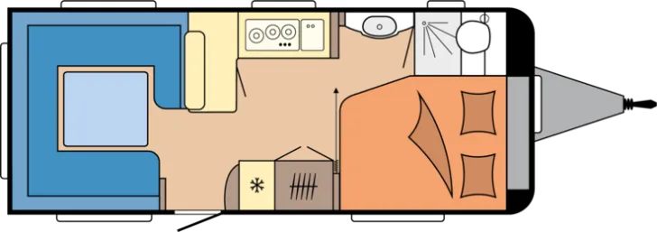 Grundriss Tag Hobby Excellent 560 CFe Modell 2025 / 2000 kg