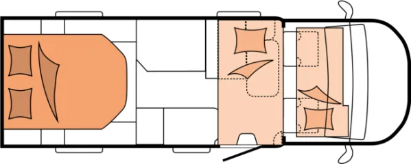 Nachtgrundriss Hobby ONTOUR C 700 GQ