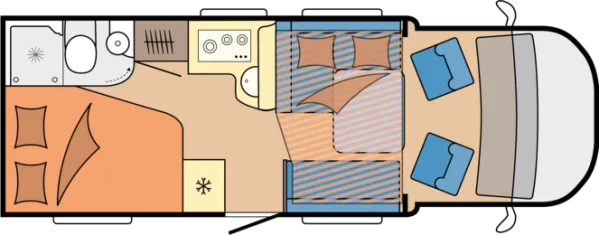 Tagesgrundriss Hobby ONTOUR T 700 FH