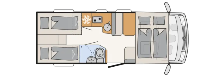 Grundriss Tag Dethleffs Trend I 6817 EB GT-Design+ChassisPaket*