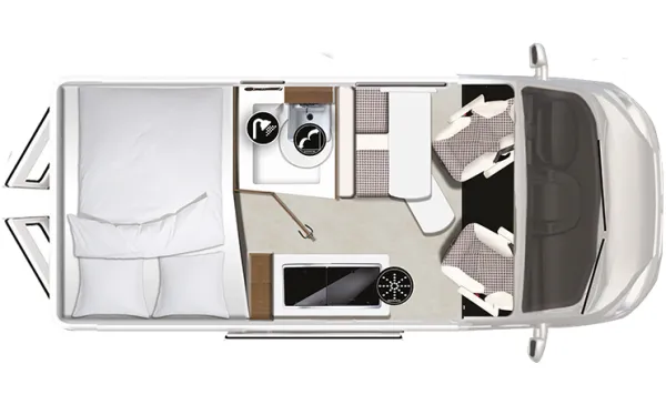 Tagesgrundriss Karmann Mobil Davis 540 Lifestyle