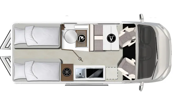 Tagesgrundriss Karmann Mobil Davis 620 Lifestyle