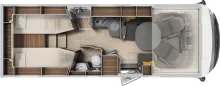 Grundriss Tag Laika Ecovip H 4109 Hängeschränke statt Hubbett