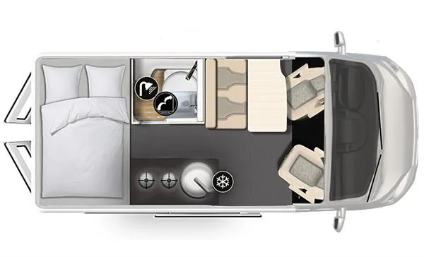 Tagesgrundriss Karmann Mobil Dexter 540