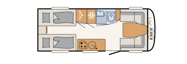 Tagesgrundriss Dethleffs Nomad 510 LE