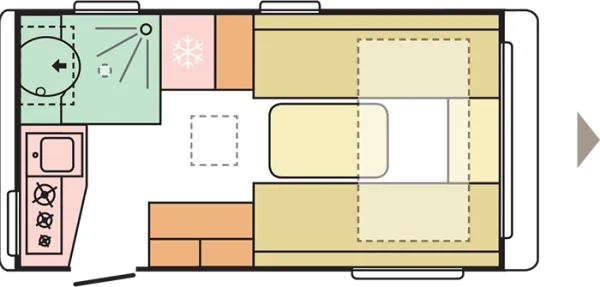 Tagesgrundriss Adria Action 391 LH