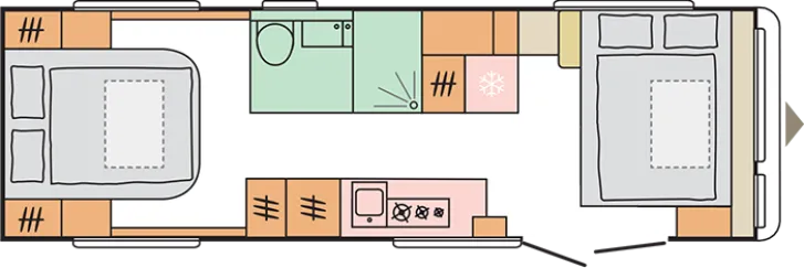Grundriss Nacht Adria Astella 754 DP - NEU - Verfügbar ab 03/2026