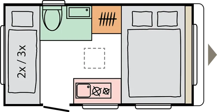 Grundriss Nacht Adria Aviva 360 DK
