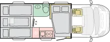 Grundriss Nacht Adria Matrix Axess 600 SL Hubbett * Solar * AHK *Mearkis