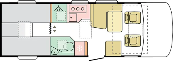 Tagesgrundriss Adria Sonic Supreme 700 SL