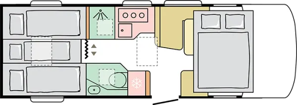 Nachtgrundriss Adria Sonic Supreme 700 SL
