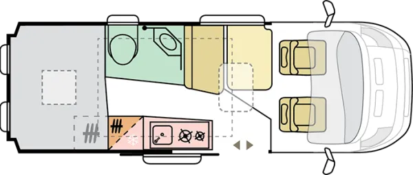 Tagesgrundriss Adria Twin Sports 600 SPB Tagesgrundriss Adria Twin Sports 600 SPB