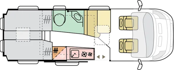 Tagesgrundriss Adria Twin Sports 640 SLB