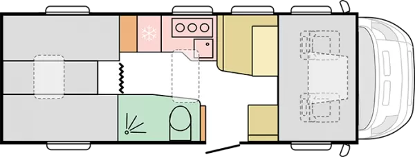 Tagesgrundriss Adria Coral XL All-IN 660 SL