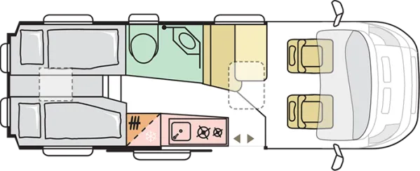 Nachtgrundriss Adria Twin Edition 640 SLB