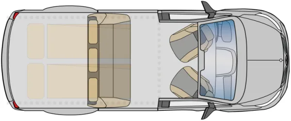 Tagesgrundriss Pössl Vanline Vanstar VITO 119 CDI
