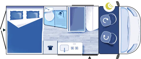 Nachtgrundriss Chausson Vans V594 Sport Line