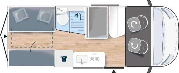 Tagesgrundriss Chausson Vans V594 Sport Line