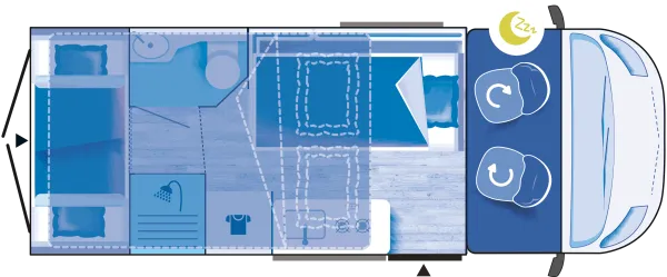 Nachtgrundriss Chausson Vans F&S Line