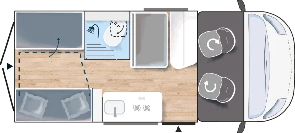 Tagesgrundriss Chausson Vans V594S First Line