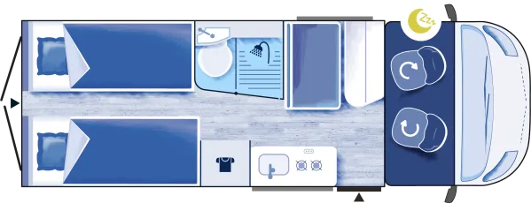 Nachtgrundriss Chausson Vans V697 Sport Line