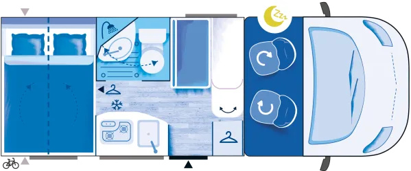 Nachtgrundriss Chausson S-Teilintegrierte S514 Sport Line