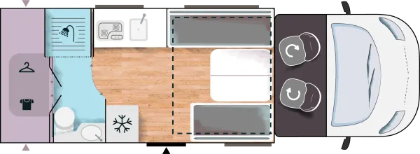 Tagesgrundriss Chausson Teilintegrierte 640 Etape Line