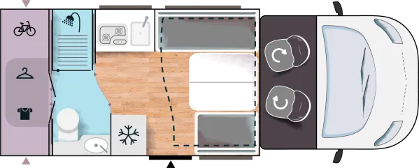 Tagesgrundriss Chausson Teilintegrierte 650 Etape Line