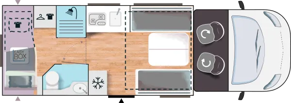 Tagesgrundriss Chausson Teilintegrierte 720 Etape Line